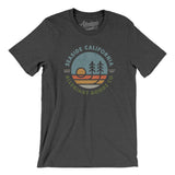 Seaside California Retro Badge Men/Unisex T-Shirt-Dark Grey Heather-Allegiant Goods Co. Vintage Sports Apparel