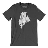 Maine State Shape Text Men/Unisex T-Shirt-Allegiant Goods Co. Vintage Sports Apparel