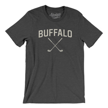 Buffalo Golf Men/Unisex T-Shirt-Dark Grey Heather-Allegiant Goods Co. Vintage Sports Apparel