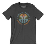 Estes Park Colorado Retro Badge Men/Unisex T-Shirt-Dark Grey Heather-Allegiant Goods Co. Vintage Sports Apparel