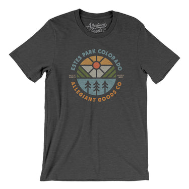 Estes Park Colorado Retro Badge Men/Unisex T-Shirt-Dark Grey Heather-Allegiant Goods Co. Vintage Sports Apparel