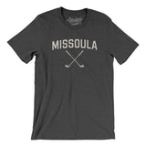 Missoula Golf Men/Unisex T-Shirt-Dark Grey Heather-Allegiant Goods Co. Vintage Sports Apparel