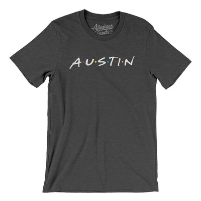 Austin Friends Men/Unisex T-Shirt-Dark Grey Heather-Allegiant Goods Co. Vintage Sports Apparel