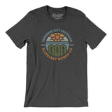 Traverse City Michigan Retro Badge Men/Unisex T-Shirt-Dark Grey Heather-Allegiant Goods Co. Vintage Sports Apparel