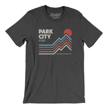 Park City Utah Men/Unisex T-Shirt-Dark Grey Heather-Allegiant Goods Co. Vintage Sports Apparel