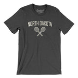 North Dakota Tennis Men/Unisex T-Shirt-Dark Grey Heather-Allegiant Goods Co. Vintage Sports Apparel