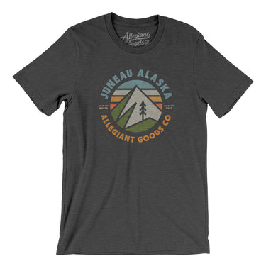 Juneau Alaska Retro Badge Men/Unisex T-Shirt-Dark Grey Heather-Allegiant Goods Co. Vintage Sports Apparel