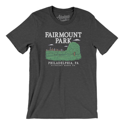 Fairmount Park Men/Unisex T-Shirt-Dark Grey Heather-Allegiant Goods Co. Vintage Sports Apparel
