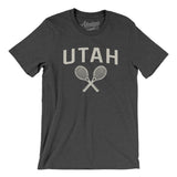 Utah Tennis Men/Unisex T-Shirt-Dark Grey Heather-Allegiant Goods Co. Vintage Sports Apparel