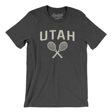 Utah Tennis Men/Unisex T-Shirt-Dark Grey Heather-Allegiant Goods Co. Vintage Sports Apparel