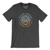 Rachel Nevada Retro Badge Men/Unisex T-Shirt-Dark Grey Heather-Allegiant Goods Co. Vintage Sports Apparel