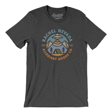 Rachel Nevada Retro Badge Men/Unisex T-Shirt-Dark Grey Heather-Allegiant Goods Co. Vintage Sports Apparel
