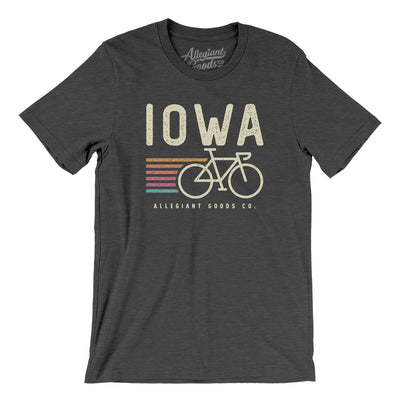 Iowa Cycling Men/Unisex T-Shirt-Dark Grey Heather-Allegiant Goods Co. Vintage Sports Apparel