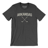 Arkansas Golf Men/Unisex T-Shirt-Dark Grey Heather-Allegiant Goods Co. Vintage Sports Apparel