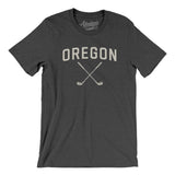 Oregon Golf Men/Unisex T-Shirt-Dark Grey Heather-Allegiant Goods Co. Vintage Sports Apparel