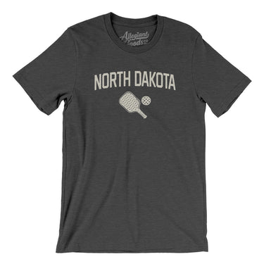 North Dakota Pickleball Men/Unisex T-Shirt-Dark Grey Heather-Allegiant Goods Co. Vintage Sports Apparel