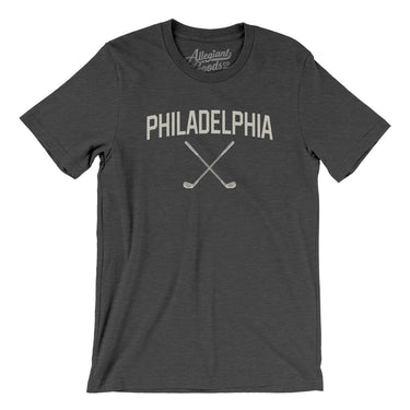 Philadephia Golf Men/Unisex T-Shirt-Dark Grey Heather-Allegiant Goods Co. Vintage Sports Apparel