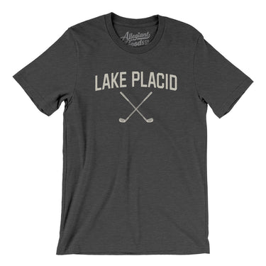 Lake Placid Golf Men/Unisex T-Shirt-Dark Grey Heather-Allegiant Goods Co. Vintage Sports Apparel