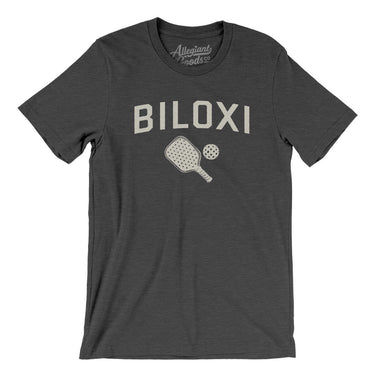 Biloxi Pickleball Men/Unisex T-Shirt-Dark Grey Heather-Allegiant Goods Co. Vintage Sports Apparel
