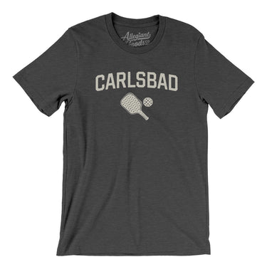 Carlsbad Pickleball Men/Unisex T-Shirt-Dark Grey Heather-Allegiant Goods Co. Vintage Sports Apparel