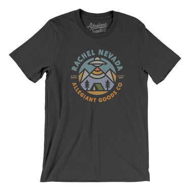 Rachel Nevada Retro Badge Men/Unisex T-Shirt-Dark Grey-Allegiant Goods Co. Vintage Sports Apparel