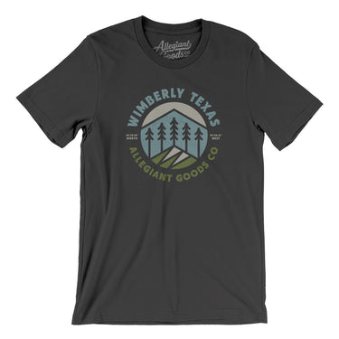 Wimberly Texas Retro Badge Men/Unisex T-Shirt-Dark Grey-Allegiant Goods Co. Vintage Sports Apparel