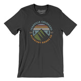 Leadville Colorado Retro Badge Men/Unisex T-Shirt-Dark Grey-Allegiant Goods Co. Vintage Sports Apparel
