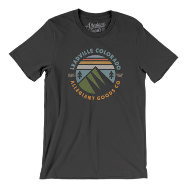 Leadville Colorado Retro Badge Men/Unisex T-Shirt-Dark Grey-Allegiant Goods Co. Vintage Sports Apparel