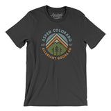 Aspen Colorado Retro Badge Men/Unisex T-Shirt-Dark Grey-Allegiant Goods Co. Vintage Sports Apparel