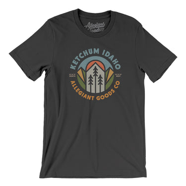 Ketchum Idaho Retro Badge Men/Unisex T-Shirt-Dark Grey-Allegiant Goods Co. Vintage Sports Apparel