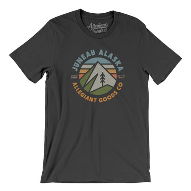 Juneau Alaska Retro Badge Men/Unisex T-Shirt-Dark Grey-Allegiant Goods Co. Vintage Sports Apparel