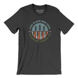 Lake Placid New York Retro Badge Men/Unisex T-Shirt-Dark Grey-Allegiant Goods Co. Vintage Sports Apparel