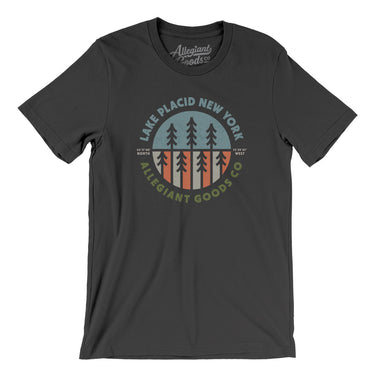 Lake Placid New York Retro Badge Men/Unisex T-Shirt-Dark Grey-Allegiant Goods Co. Vintage Sports Apparel