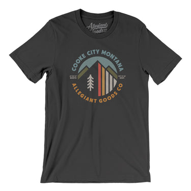 Cooke City Montana Retro Badge Men/Unisex T-Shirt-Dark Grey-Allegiant Goods Co. Vintage Sports Apparel