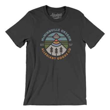 Mcminnville Oregon Retro Badge Men/Unisex T-Shirt-Dark Grey-Allegiant Goods Co. Vintage Sports Apparel