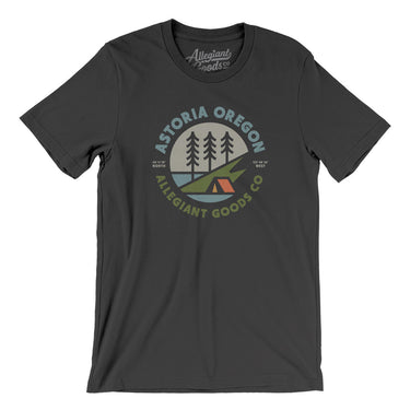 Astoria Oregon Retro Badge Men/Unisex T-Shirt-Dark Grey-Allegiant Goods Co. Vintage Sports Apparel