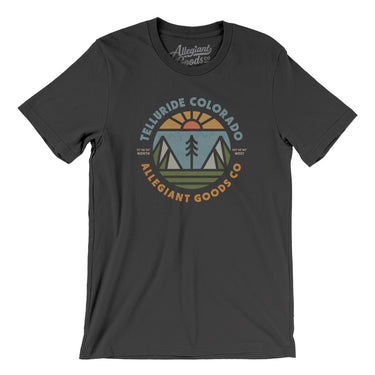 Telluride Colorado Retro Badge Men/Unisex T-Shirt-Dark Grey-Allegiant Goods Co. Vintage Sports Apparel