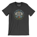 Lake George New York Retro Badge Men/Unisex T-Shirt-Dark Grey-Allegiant Goods Co. Vintage Sports Apparel