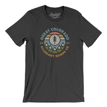 Ouray Colorado Retro Badge Men/Unisex T-Shirt-Dark Grey-Allegiant Goods Co. Vintage Sports Apparel