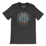 Jackson Wyoming Retro Badge Men/Unisex T-Shirt-Dark Grey-Allegiant Goods Co. Vintage Sports Apparel