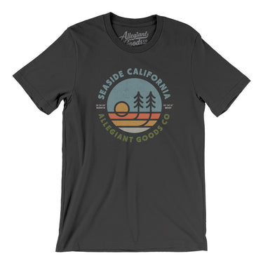 Seaside California Retro Badge Men/Unisex T-Shirt-Dark Grey-Allegiant Goods Co. Vintage Sports Apparel