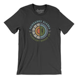 Fairbanks Alaska Retro Badge Men/Unisex T-Shirt-Dark Grey-Allegiant Goods Co. Vintage Sports Apparel