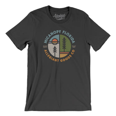 Micanopy Florida Retro Badge Men/Unisex T-Shirt-Dark Grey-Allegiant Goods Co. Vintage Sports Apparel