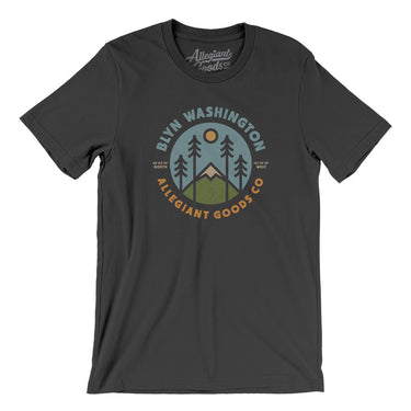 Blye Washington Retro Badge Men/Unisex T-Shirt-Dark Grey-Allegiant Goods Co. Vintage Sports Apparel