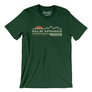 Palm Springs Mountain Sunset Men/Unisex T-Shirt-Forest-Allegiant Goods Co. Vintage Sports Apparel