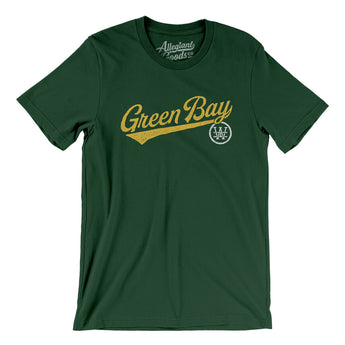 Green Bay Vintage Script Men/Unisex T-Shirt-Allegiant Goods Co. Vintage Sports Apparel