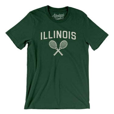Illinois Tennis Men/Unisex T-Shirt-Forest-Allegiant Goods Co. Vintage Sports Apparel