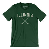 Illinois Golf Men/Unisex T-Shirt-Forest-Allegiant Goods Co. Vintage Sports Apparel