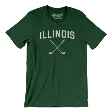 Illinois Golf Men/Unisex T-Shirt-Forest-Allegiant Goods Co. Vintage Sports Apparel