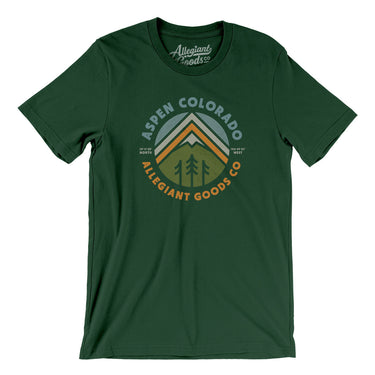 Aspen Colorado Retro Badge Men/Unisex T-Shirt-Forest-Allegiant Goods Co. Vintage Sports Apparel